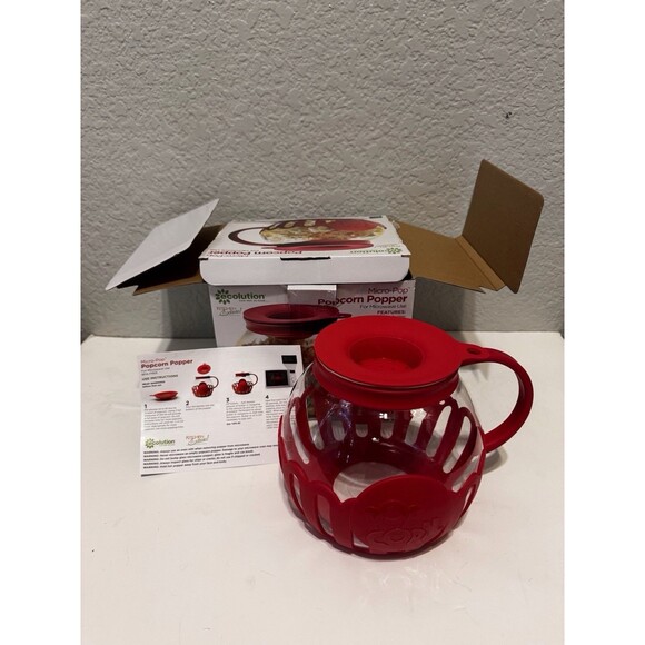Ecolution Micro-Pop 3 Quart Microwave Popcorn Popper - Red - Picture 6 of 8